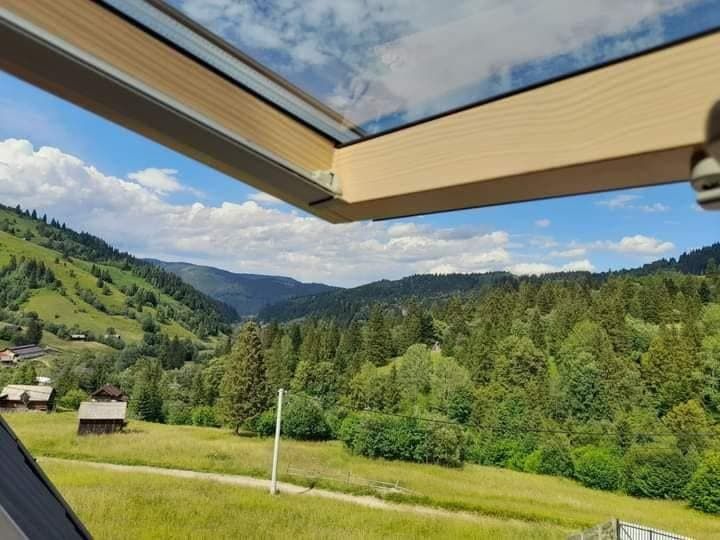 Dealurile Rarăului văzute prin luminator
